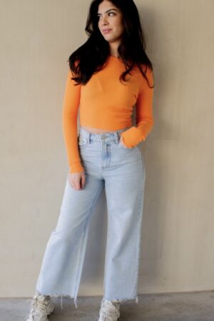 High Waist Wide Leg Jeans Denim