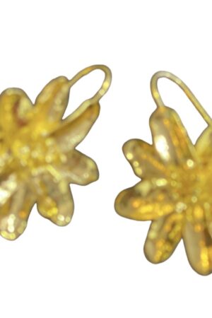 Gold flower earring