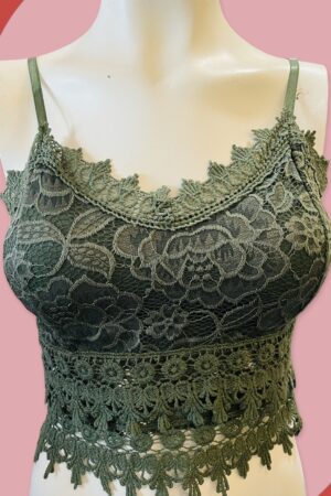 Bustier groen met kant