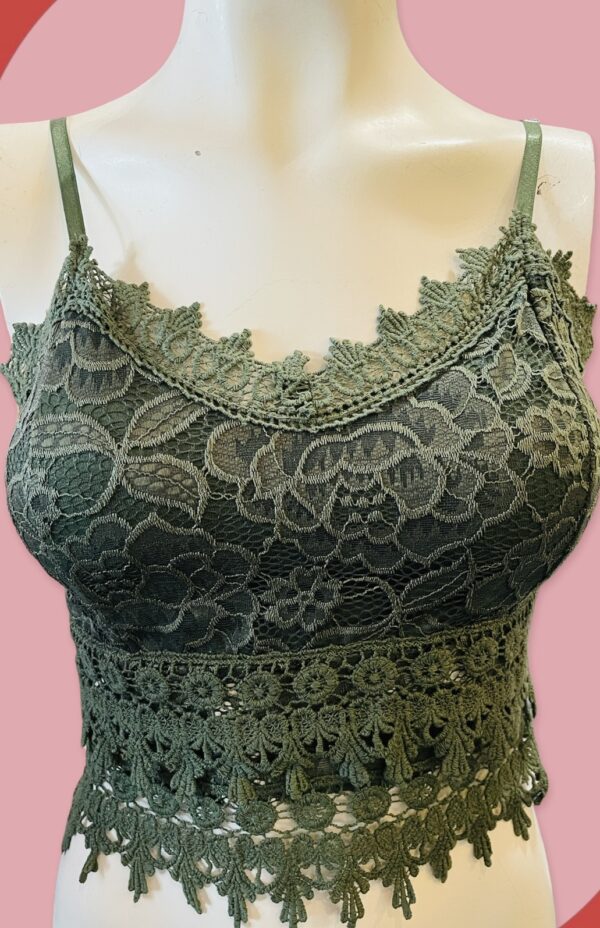 Bustier groen met kant