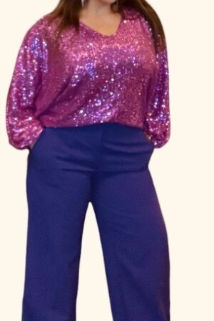 Sequin blouse pink