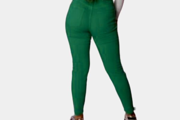 Groen high waist skinny stretch pants