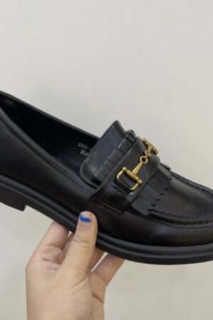 Loafers zwart Ecru