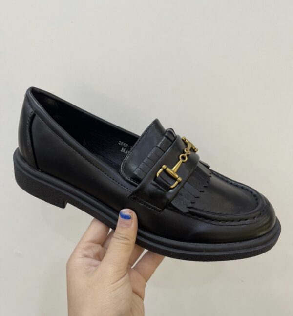 Loafers zwart Ecru