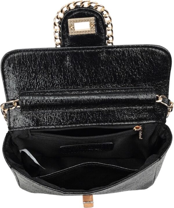 Small just Doing Me Bag black metallic